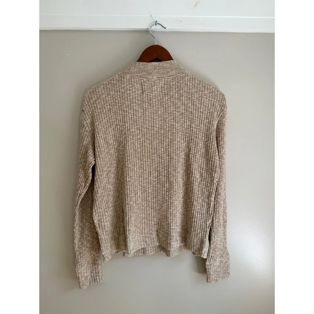 Everlane Craft Rib Boxy Funnel Neck Women XS Cornstalk Bone NWT Sustainable Knit